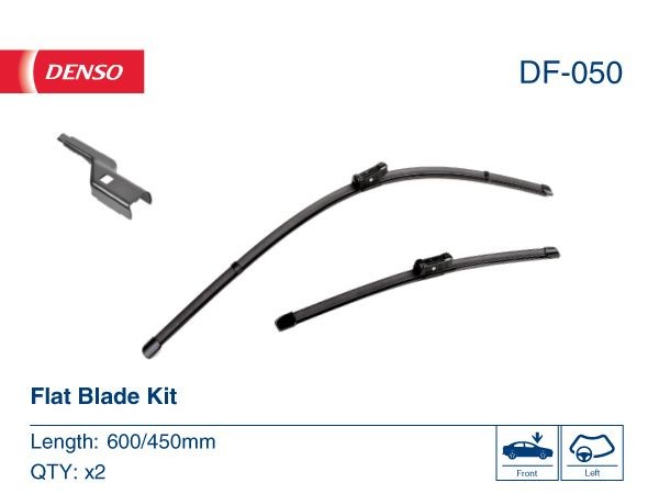 DF-050 DENSO Windscreen wipers SKODA 600/450 mm, Beam, for left-hand drive vehicles