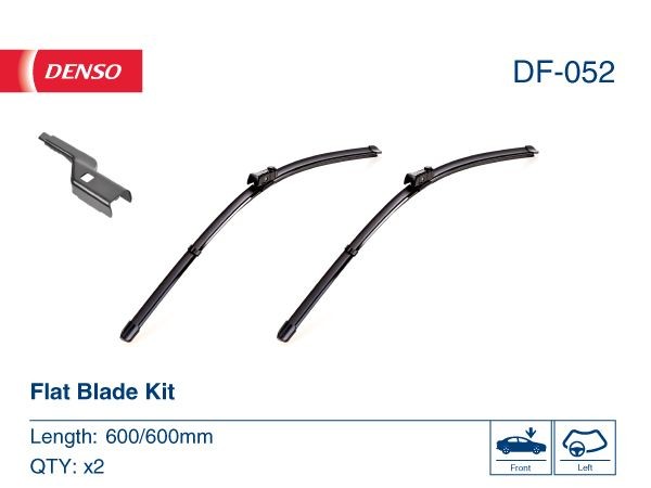DENSO Flat DF-052 Wiper blade 600/600 mm, Beam, for left-hand drive vehicles