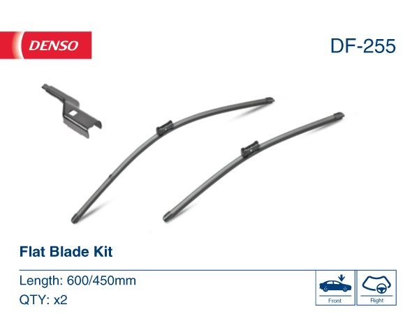 Volkswagen CADDY Windscreen wiper blades 11014354 DENSO DF-255 online buy