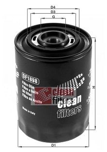 CLEAN FILTER DF1898 Oil filter 5025089