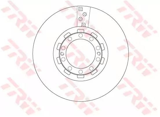 TRW 377x45mm, 10x144, Vented Ø: 377mm, Num. of holes: 10, Brake Disc Thickness: 45mm Brake rotor DF5118S buy
