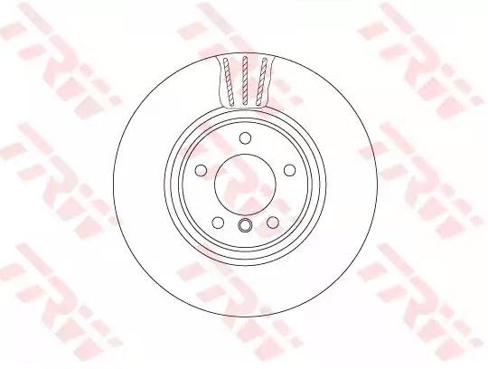 TRW DF6609S Brake disc 338x25,9mm, 5x120, Vented, two-part brake disc, High-carbon