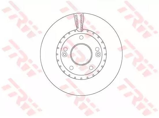 TRW 280x23mm, 5x114,3, Vented, Painted Ø: 280mm, Num. of holes: 5, Brake Disc Thickness: 23mm Brake rotor DF6628 buy
