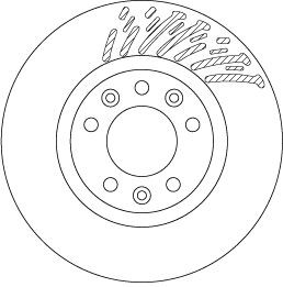 Brake disc DF6657 from TRW
