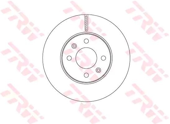 TRW 256x22mm, 4x100, Vented, Painted Ø: 256mm, Num. of holes: 4, Brake Disc Thickness: 22mm Brake rotor DF6794 buy
