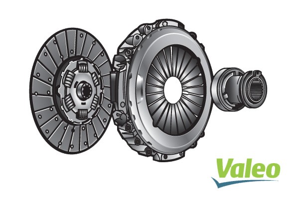 318205 VALEO NEW ORIGINAL KIT3P with clutch release bearing, 330mm, 330mm Ø: 330mm Clutch replacement kit 805037 buy