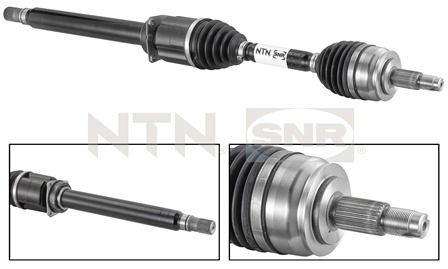 SNR Front Axle Left, 992mm Length: 992mm, External Toothing wheel side: 27 Driveshaft DK58.002 buy