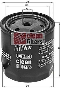 CLEAN FILTER DN244 Fuel filter 5008874