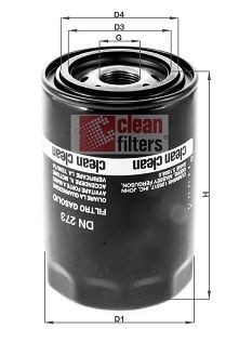 CLEAN FILTER DN 273 Kraftstofffilter für ERF E-Serie LKW in Original Qualität