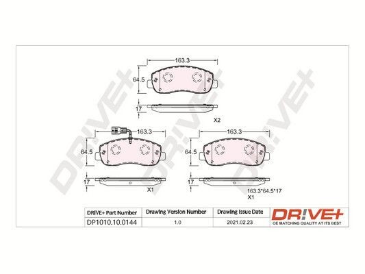 PCA144901 Dr!ve+ DP1010.10.0144 Brake pad set 41060-1061R