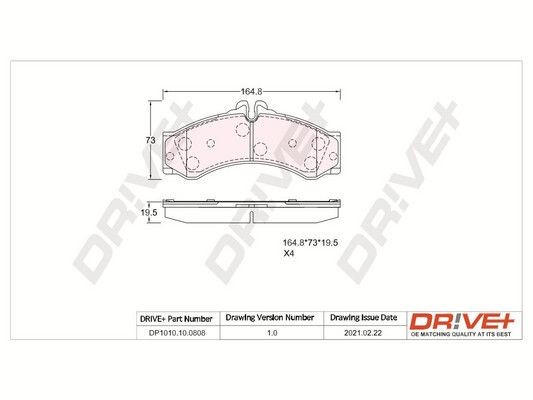 DP1010.10.0808 Dr!ve+ Bremsbelagsatz billiger online kaufen