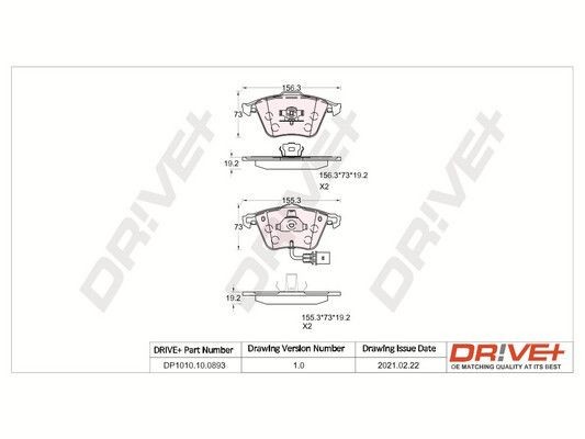 Great value for money - Dr!ve+ Brake pad set DP1010.10.0893