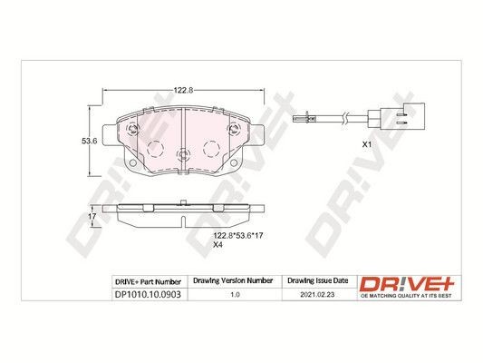 PCA125201 Dr!ve+ DP1010.10.0903 Brake pad set 6C11-2M008AF