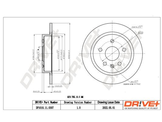 DP1010.11.0307 Dr!ve+ Brake disc - buy online
