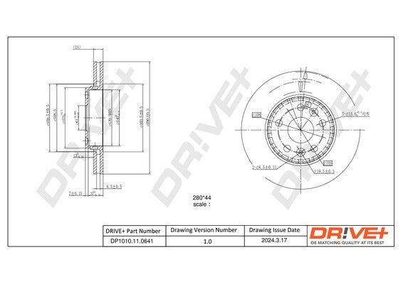 DCA6141110 Dr!ve+ DP1010.11.0641 Brake disc 415 420 00 01