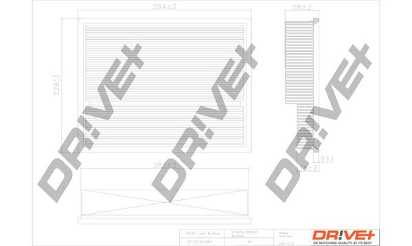 Dr!ve+ DP1110.10.0067 Air filter A6040940304