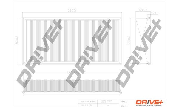Dr!ve+ DP1110.10.0127 Air filter 57mm, 185mm, 389mm, Filter Insert