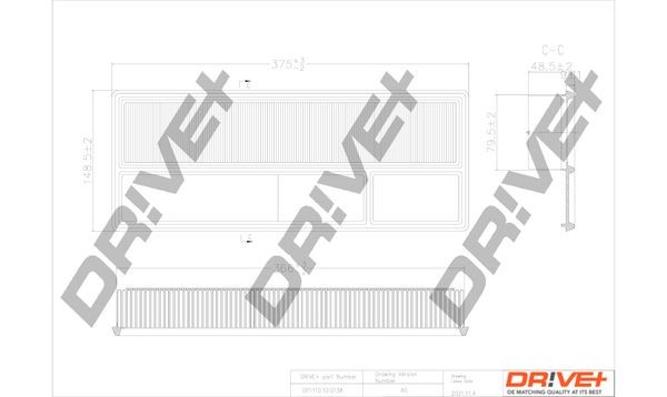 Dr!ve+ DP1110100138 Filtro dell'aria FIAT Doblo II Van / Station Wagon (263) 1.3 D Multijet 90 CV Diesel 2024