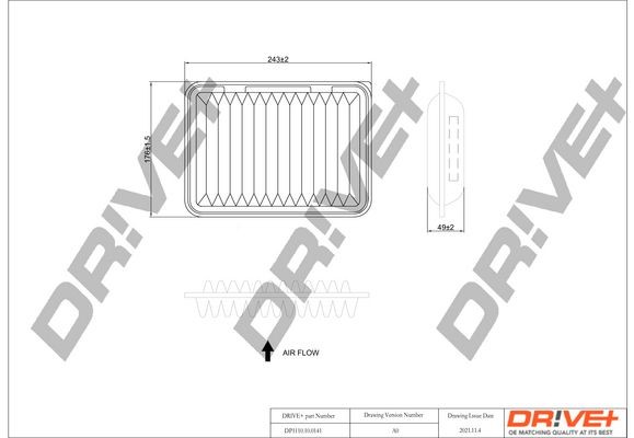 Dr!ve+ DP1110.10.0141 Air filter TOYOTA experience and price