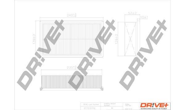 Dr!ve+ DP1110.10.0142 Air filter 16546BN70A