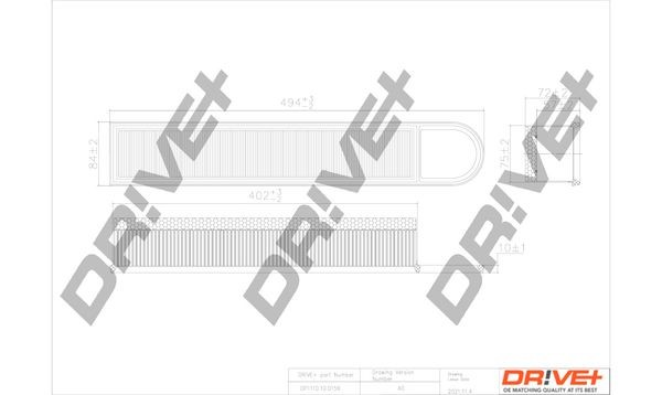 Dr!ve+ DP1110.10.0159 Air filter 1444 XG