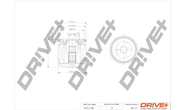 Dr!ve+ Engine oil filter FORD Transit Mk1 Van (81E) new DP1110.11.0003