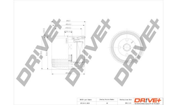 Dr!ve+ DP1110110015 Oil filter FORD Tourneo Connect Mk1 1.8 TDCi 110 hp Diesel 2012 price