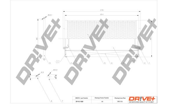 Dr!ve+ DP1110.11.0024 Oil filter 606-180-00-09