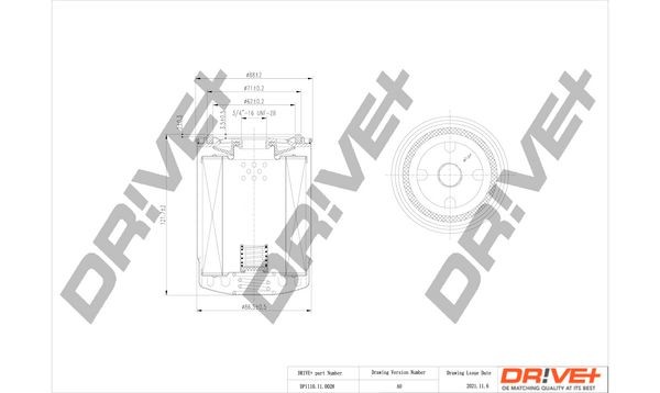 Volkswagen TRANSPORTER Oil filter 11029776 Dr!ve+ DP1110.11.0028 online buy