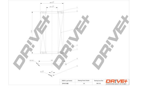 Original Dr!ve+ Oil filter DP1110.11.0030 for OPEL ZAFIRA