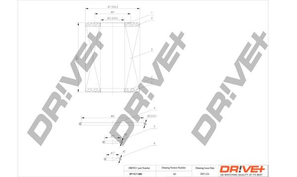 DP1110.11.0064 Dr!ve+ Oil filters HONDA Filter Insert