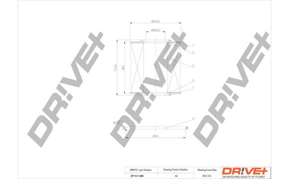 Dr!ve+ DP1110110069 Oil filter Ford Mondeo MK4 BA7 2.3 160 hp Petrol 2009 price