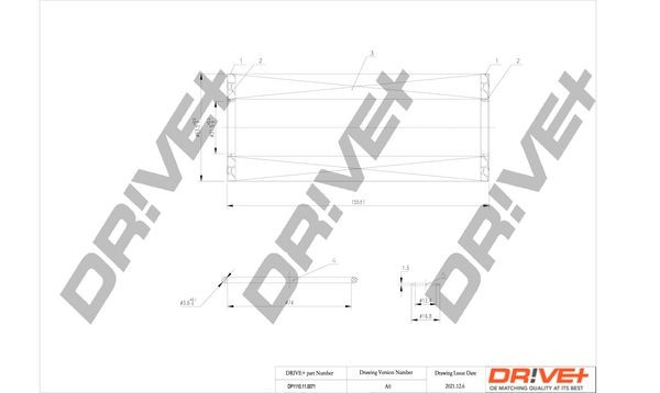 Dr!ve+ DP1110110071 Engine oil filter BMW 3 Saloon (E46) 320 d 150 hp Diesel 2004