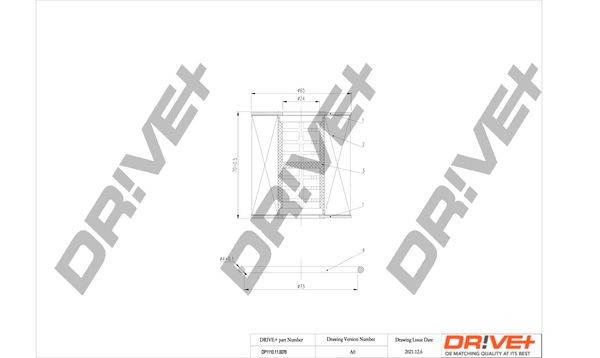 Dr!ve+ DP1110.11.0076 Oil filter 1109 X3