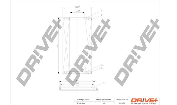 Original Dr!ve+ Oil filters DP1110.11.0078 for AUDI A3