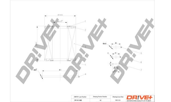 DP1110.11.0082 Dr!ve+ Filtereinsatz Ø: 72mm, Ø: 72mm, Höhe: 82,0mm Ölfilter DP1110.11.0082 günstig kaufen