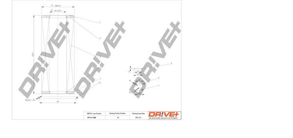 Dr!ve+ DP1110.11.0093 Oil filter Filter Insert