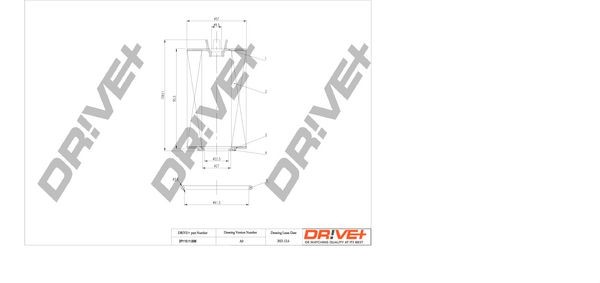 Dr!ve+ Filter Insert Ø: 57mm, Height: 105mm Oil filters DP1110.11.0098 buy