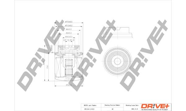 Original Dr!ve+ Oil filters DP1110.11.0113 for VW GOLF