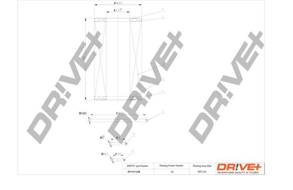 Dr!ve+ DP1110.11.0126 Oil filter A 651 184 00 25