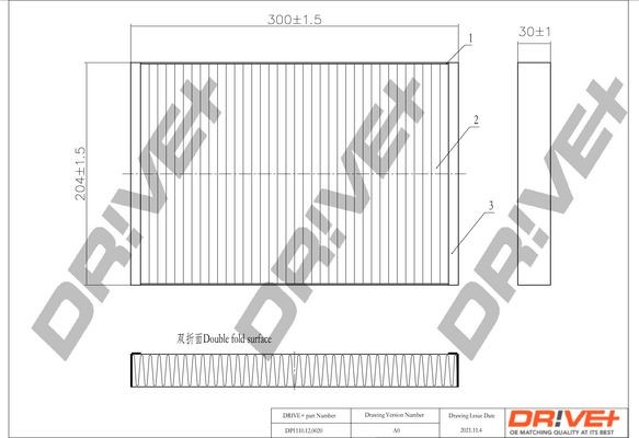 Dr!ve+ DP1110120020 Filtro abitacolo AUDI A4 B7 Avant (8ED) 1.6 102 CV Benzina 2004