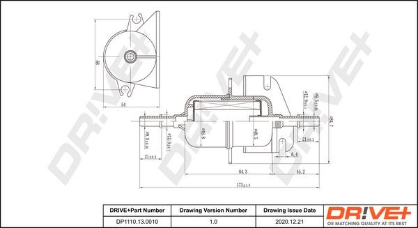 Dr!ve+ In-Line Filter, Petrol, 9.6 / 9.6mm Height: 175mm Inline fuel filter DP1110.13.0010 buy