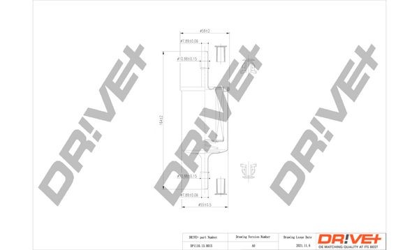Dr!ve+ DP1110130015 Fuel filter Touran Mk1 1.6 FSI 115 hp Petrol 2005 price