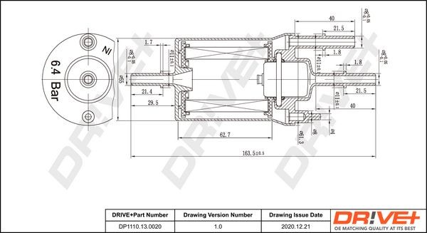Original Dr!ve+ Fuel filter DP1110.13.0020 for AUDI A3