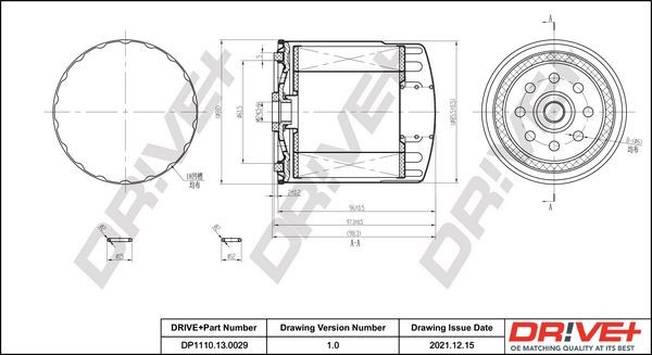 Dr!ve+ DP1110.13.0029 Fuel filter Spin-on Filter, Diesel