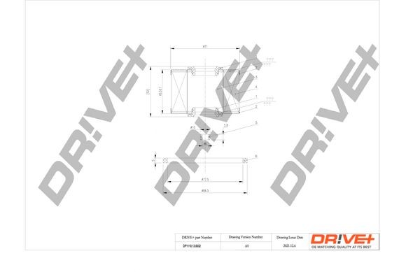 Dr!ve+ Filter Insert, Diesel Height: 51mm Inline fuel filter DP1110.13.0032 buy