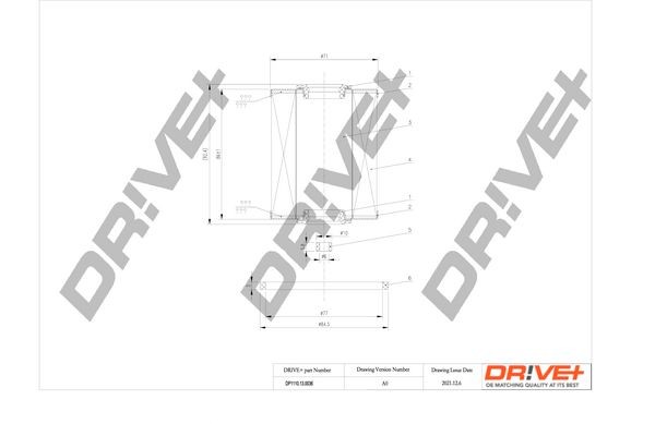Dr!ve+ Filter Insert, Diesel Height: 92mm Inline fuel filter DP1110.13.0036 buy