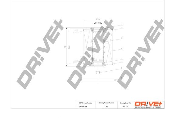Original DP1110.13.0038 Dr!ve+ Inline fuel filter OPEL