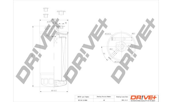 BMW 5 Series Fuel filter 11030006 Dr!ve+ DP1110.13.0049 online buy