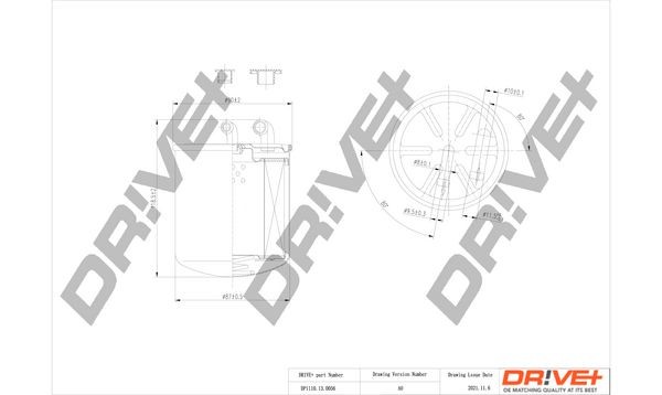 Original Dr!ve+ Inline fuel filter DP1110.13.0056 for MERCEDES-BENZ B-Class